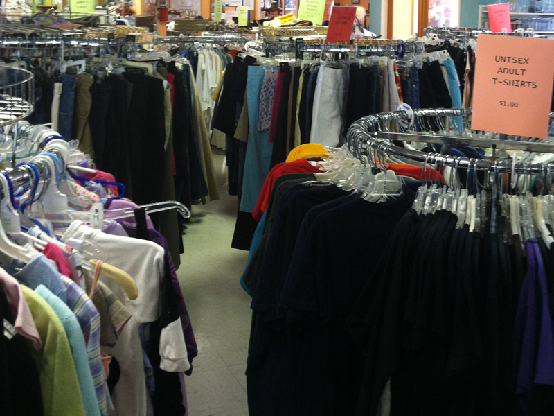 After the volunteers had finished up their work the Clothes Closet looked cleaner and more organized for customers.