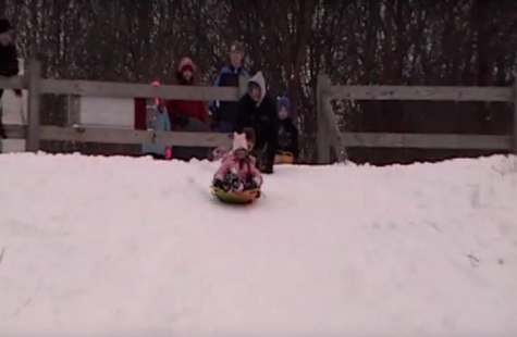 Children enjoy sledding at Bloomer Park. Photo Courtesy of www.oaklandcountymoms.com