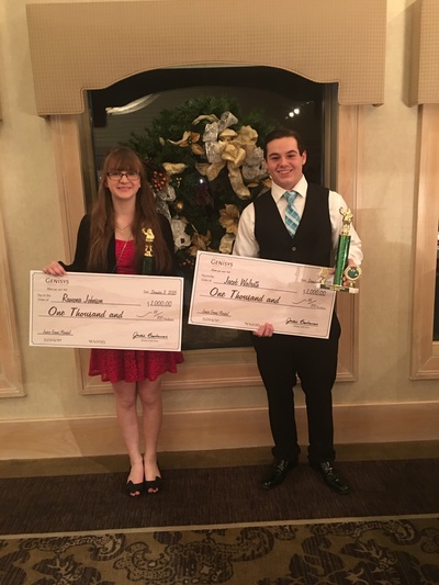 Junior Grand Marshals Ramona Johnson and Jacob Walrath were honored at the Sunrise Pinnacle Award Ceremony.