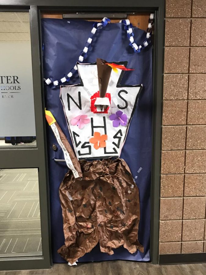 One of this years decorated doors. Photo courtesy of Mrs. Facca. 