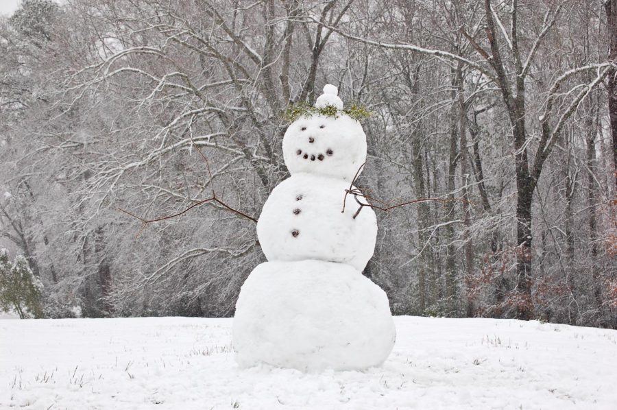 Get back to your childhood roots and build a snowman with a friend over break. Photo courtesy of Creative Commons. 