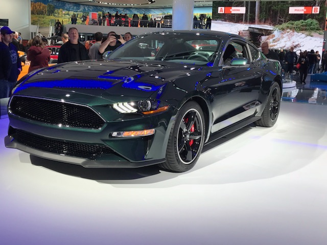 The new Bullitt Mustang, a tribute to the original one used by Steve McQueen in the movie Bullitt.