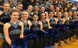 The Rochester Varsity Dance Team. Photo by Allie Mercer